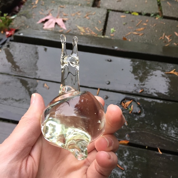 Clear Art Glass Snail Figurine Paperweight - Picture 13 of 16